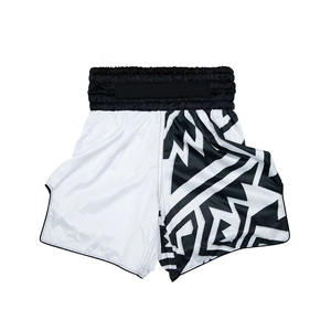 Shorts de Muay Thai de haute qualité à prix de gros, imprimés par sublimation, pantalons d'entraînement BJJ, taille élastique, 100% polyester - Product Image 6