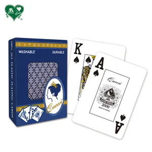 Black Plastic Jumbo Index Casino Playing Card Poker