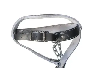 Arnés de cabeza de cuero de culturismo de diseño personalizado/arnés de cabeza de neopreno/arnés de cabeza de levantamiento de pesas Unisex de alta calidad 2025 - Product Image 5