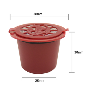 Capsule de café réutilisable et rechargeable pour <span class=keywords><strong>Nespresso</strong></span> avec 1 cuillère en plastique et filtre pour les filtres Original Line - Product Image 6