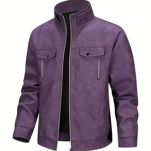 Best Fashionable Men's Casual Bomber <b>Jacket</b> for Winter with Stand Collar <b>Waterproof</b> & Windproof Zipper Front - Product Image 1