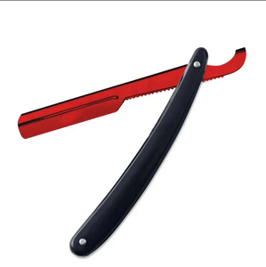 Rasoir à raser à bord droit pliant de salon professionnel pour hommes dernière conception avec poignée en plastique et lame de rasoir - Product Image 6