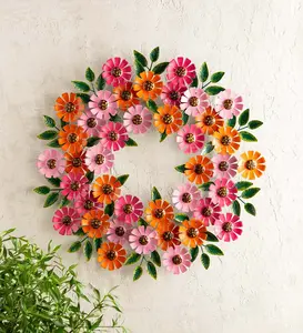 New Look Stylish Leaf Round <b>Wreath</b> Wall Usage for Dining Room Hotel <b>Door</b> Decor Metal <b>Wreath</b> Hanger in High Selling Cheap Price - Product Image 3