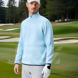 Men's Golf Active Lightweight Eco-Friendly Quarter <b>Zip</b> Pullover Long Sleeve Quick Dry Fabric Running Gym Sports Training <b>Shirt</b> - Product Image 4