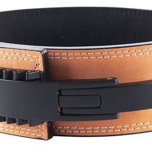 Ceinture d'haltérophilie personnalisée Durable Top Grain peau de vache en cuir ceinture d'haltérophilie pour hommes bonne ceinture à boucle ardillon - Product Image 5