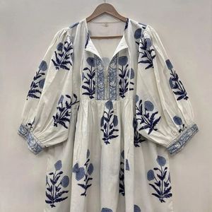 Robe midi élégante pour femme, imprimée à la main, design personnalisé, respirante, idéale pour les sorties estivales en club, tailles XS-XL, taille unique - Product Image 6