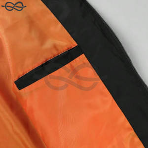 Último diseño de alta calidad chaqueta de bombardero liso hombres de negocios personalizado negro Zip-Up chaqueta de bombardero chaquetas de cuello de béisbol - Product Image 6