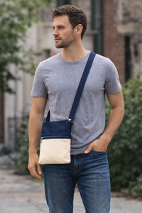 Sac bandoulière en toile unisexe avec fermeture éclair, léger, durable, essentiel pour les déplacements quotidiens et les voyages - Product Image 6