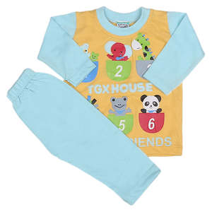 Traje de 2 Piezas de Manga Larga para Niños - Azul Claro - Product Image 4