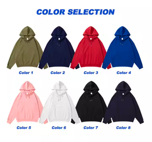 Unisex Hombres 100% Algodón Fleece Casual Cremallera-Up Sudaderas con capucha Venta al por mayor Regular Fit Manga larga Patrón sólido Invierno - Product Image 3