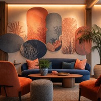 Panneau acoustique en feutre PET, tissu imprimé, panneau mural inodore, sans dégoulinement, absorption acoustique, design personnalisé pour la décoration murale et de plafond