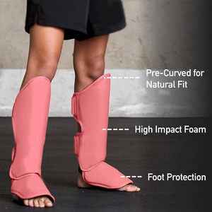 Muay Thai MMA Kickboxing Niños y niñas Espinilleras para entrenamiento de lucha Cómodo Sparring Espinilleras protectoras - Product Image 2