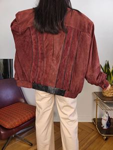 เสื้อเบลเซอร์หนังแกะกระดุมสองแถวสำหรับผู้หญิงแจ็คเก็ตมีกระดุมสำหรับฤดูใบไม้ผลิฤดูหนาวฤดูใบไม้ร่วง - Product Image 2