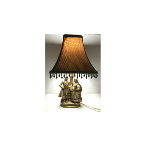 Lámpara de mesa de latón antiguo con enchufe de Leviton, figuritas de pareja victoriana francesa, decoración de Metal para el hogar para ocasiones Diwali - Product Image 6