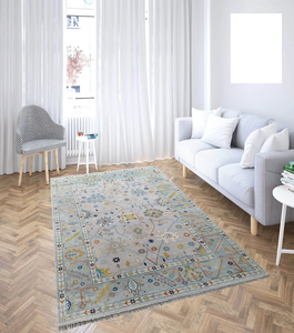 Tapis moderne Oushak Tapis doux de haute qualité Décoration de salon intérieur Nouveaux derniers ensembles de tapis abstraits Conception de nœuds turcs en laine - Product Image 3