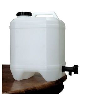 Bouteille de 10L avec robinet intégré dans le bouchon, en PEHD et verre borosilicate, avec bouchon à vis - Product Image 1