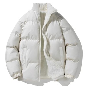 2025 OEM, venta al por mayor, chaqueta acolchada para hombres, ropa de invierno informal personalizada, lona impermeable, cuello levantado, patrón sólido, cremallera frontal - Product Image 5