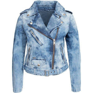 Veste bomber en jean pour femme, style coréen, patchwork vintage, effet usé, matelassée, design ample, look unique, rembourrage en coton - Product Image 4