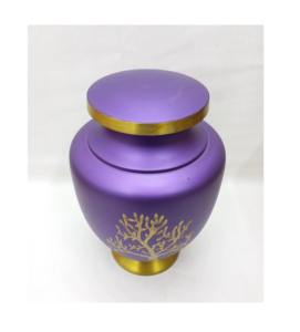 Urnas Metálicas Modernas de Lujo en Tono Púrpura con Elegantes Grabados Hechos a Mano y Ecológicos que Conservan Mensajes Personales y Nombres para Siempre - Product Image 4