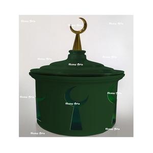 Plat de service de nourriture de couleur argentée et rouge Pot de service de nourriture en aluminium de forme ronde de taille personnalisée à vendre - Product Image 5