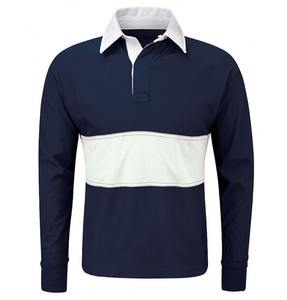 Maillot de rugby à manches longues en polyester durable de la meilleure qualité pour adultes Logo de couleur personnalisé Maillot d'équipe unisexe antibactérien à séchage rapide - Product Image 6