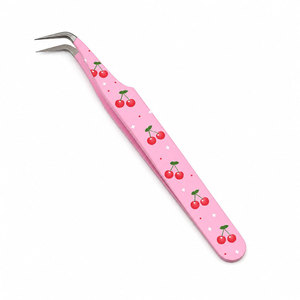 แหนบตัดขนตา SHEARS BEAUTY รุ่น Professional ลายเชอร์รี่สีชมพู ปลายเรียบ ผลิตจากสแตนเลส ดีไซน์น้ำหนักเบา ใช้งานได้อย่างแม่นยำ - Product Image 3
