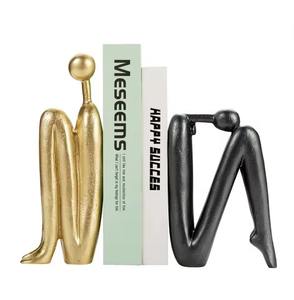 Luxury Gold Finish Pineapple Bookends Set Of 2 For Stylish Home Office And <b>Bookshelf</b> <b>Decoration</b> Accent Handcrafted From India - Product Image 2