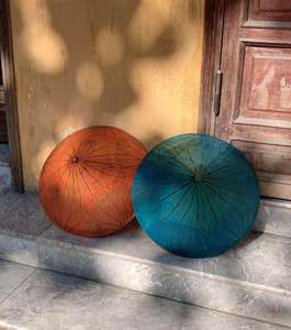 หมวกใบบัวทรงกรวยทำจากใบบัวเหมาะสำหรับการตกแต่งและป้องกันแสงแดด - Product Image 4