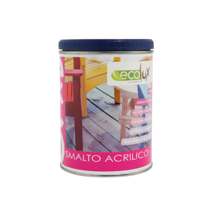Ecolux 750 ml Satin Finish <b>Grey</b> C Eco-friendly Water-Based Acrylic Enamel for <b>Wood</b> and Metal Acrylic <b>Paints</b> - Product Image 2