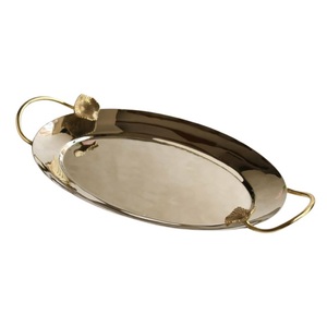 Top Trending Breakfast & Coffee Serving Tray Vajilla Catering Serving Bandeja de metal Multiusos Uso Bandeja decorativa hecha a mano - Product Image 2