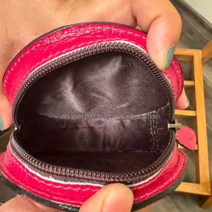 ใหม่มือเครื่องมือหนังโบฮีเมียนผู้หญิงมินิเหรียญกระเป๋ากุญแจตะวันตกดอกไม้รอบเหรียญกระเป๋าที่กําหนดเองหนังแกะสลักเหรียญกรณี - Product Image 5