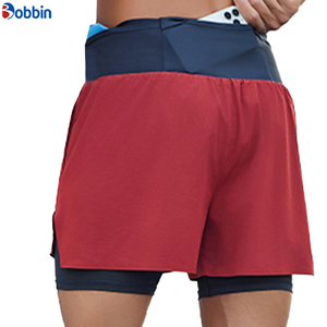 กางเกงขาสั้นผู้ชายแบบกำหนดเอง ชุดออกกำลังกายฤดูร้อน กางเกงวิ่งใหม่ กางเกงขาสั้นสำหรับกิจกรรมกลางแจ้ง ระบายอากาศได้ดี กางเกงขาสั้น 2 in 1 แบบสองชั้น มีกระเป๋า - Product Image 3