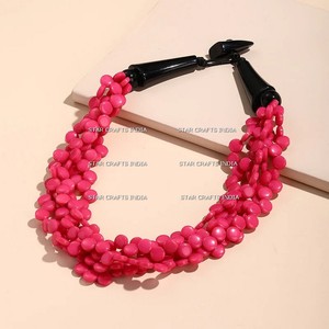 Resina hecha a mano Lucite resina joyería collar indio para damas moda joyería hecha a mano para niñas y damas - Product Image 5