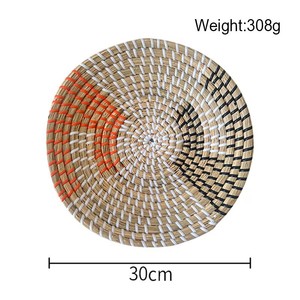 Osier à la main écologique Floral rond jonc de mer tenture murale décoration belle décoration d'intérieur au Vietnam usine article de décoration d'intérieur - Product Image 4