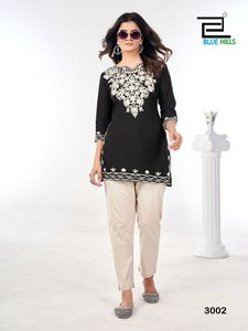 Presents 14Kg Heavy Rayon Woolen Work Short Kurtis <strong>Side</strong> Cut Office &amp; Regular Wear <strong>by</strong> Maruti <strong>Fashion</strong> - Product Image 6