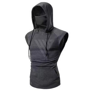 Comfortable Fit <b>Men</b> <b>Sleeveless</b> <b>Hoodies</b> For Stylish Workout Athletic Wear Streetwear Casual Wear <b>Hoodies</b> - Product Image 5