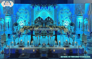 Escenario de recepción de boda con tema marroquí para fiestas de boda canadienses americanas de Glam Night - Product Image 6