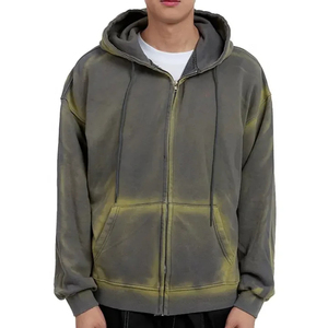 เสื้อฮู้ดดีไซน์ใหม่สั่งทำพิเศษ หนัก 400gsm ทรงหลวมไหล่ตก สำหรับฤดูหนาว ผ้าฝ้ายโพลีเอสเตอร์ฟลีซ 100% ทรงโอเวอร์ไซส์ ทรงบ็อกซี่ ป้องกันขนร่วง - Product Image 6
