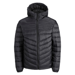 Chaqueta Acolchada Personalizada Unisex de Talla Grande, Transpirable, Resistente al Viento, de Invierno, Tejido Sólido, Cierre de Cremallera, Servicio OEM, con Capucha - Product Image 1