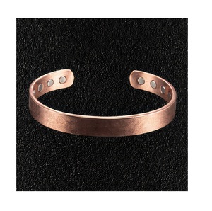 2025 Black Friday Copper Cuff Sale Handmade Halloween Bat Charm Copper 6 Magnet <b>Healing</b> for Women shimmering <b>bracelet</b> jewelry - Product Image 6