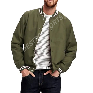 Low Moq Retro <b>Men</b> <b>Letter</b> Embroidered Logo Baseball Bomber Letterman <b>Jackets</b> Custom Leather Varsity <b>Jacket</b> For <b>Men</b> - Product Image 1