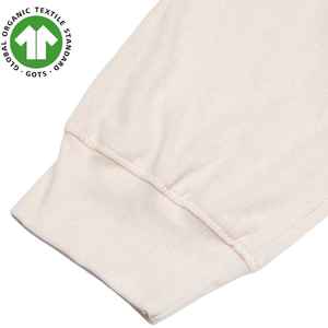 Pantalon de jogging en coton biologique naturel pour femmes T-shirt unisexe à col rond Tee Undyed Super Soft Relaxed Fit for Casual Wear - Product Image 3