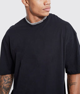 Casual wear Loose Fit Oversized Streetwear men's T-Shirt 100% Cotton <b>Drop</b> Shoulder puff Printed logo Heavyweight T-Shirt For Men - Product Image 6