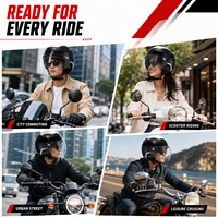 Casque de sécurité respirant pour vélo électrique, casque de moto demi-face en ABS, casque ouvert pour scooter pour adultes hommes femmes