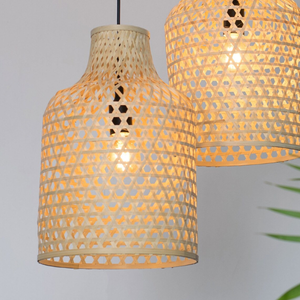 Lanterne Boho Vintage rustique fabriquée à partir de bambou naturel rotin bambou abat-jour en bambou suspension en bambou pour la décoration intérieure roi artisanat viet - Product Image 1