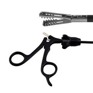 Forceps à fenêtres manuels 36 cm, dents arrondies semi-agressives, acier inoxydable, outil chirurgical laparoscopique - Product Image 6