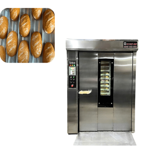 Usine directe 32 plateaux four rotatif chariot en acier inoxydable four de boulangerie électrique pour pain vietnamien nouveau moteur de noyau de condition - Product Image 1