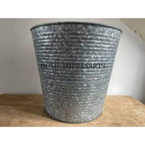 Set Of 3 Grey Color Galvanized Planter and <b>Pots</b> Exclusive Quality <b>Large</b> Size <b>Indoor</b> and Outdoor Garden Farmhouse Planters <b>Pots</b> - Product Image 6