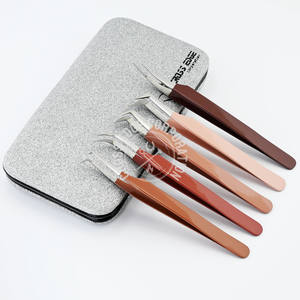 Pinza de Alta Calidad con Punta de Fibra para Extensión de Pestañas, Punta en X, Agarre de Diamante para Volumen, Herramienta de Aislamiento para Uso Profesional - Product Image 1