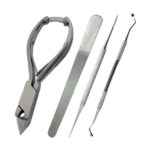 Kit de herramientas de cuidado de uñas de pedicura de acero inoxidable quirúrgico Mango antideslizante Instrumentos de Podología 4 piezas Juego de instrumentos de Podología - Product Image 6